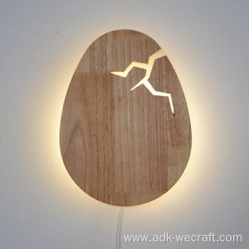 Crack Egg Wood Resin Wall Light Decorative Wall Lamp